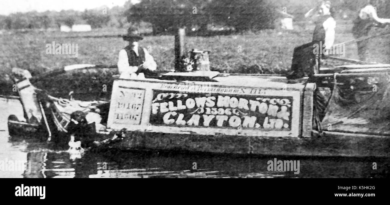 1837 - ein seltenes Foto von einem der Kähne Fellows Morton & Clayton's. Sie waren einmal die größten canal Transport Unternehmen in England. Stockfoto