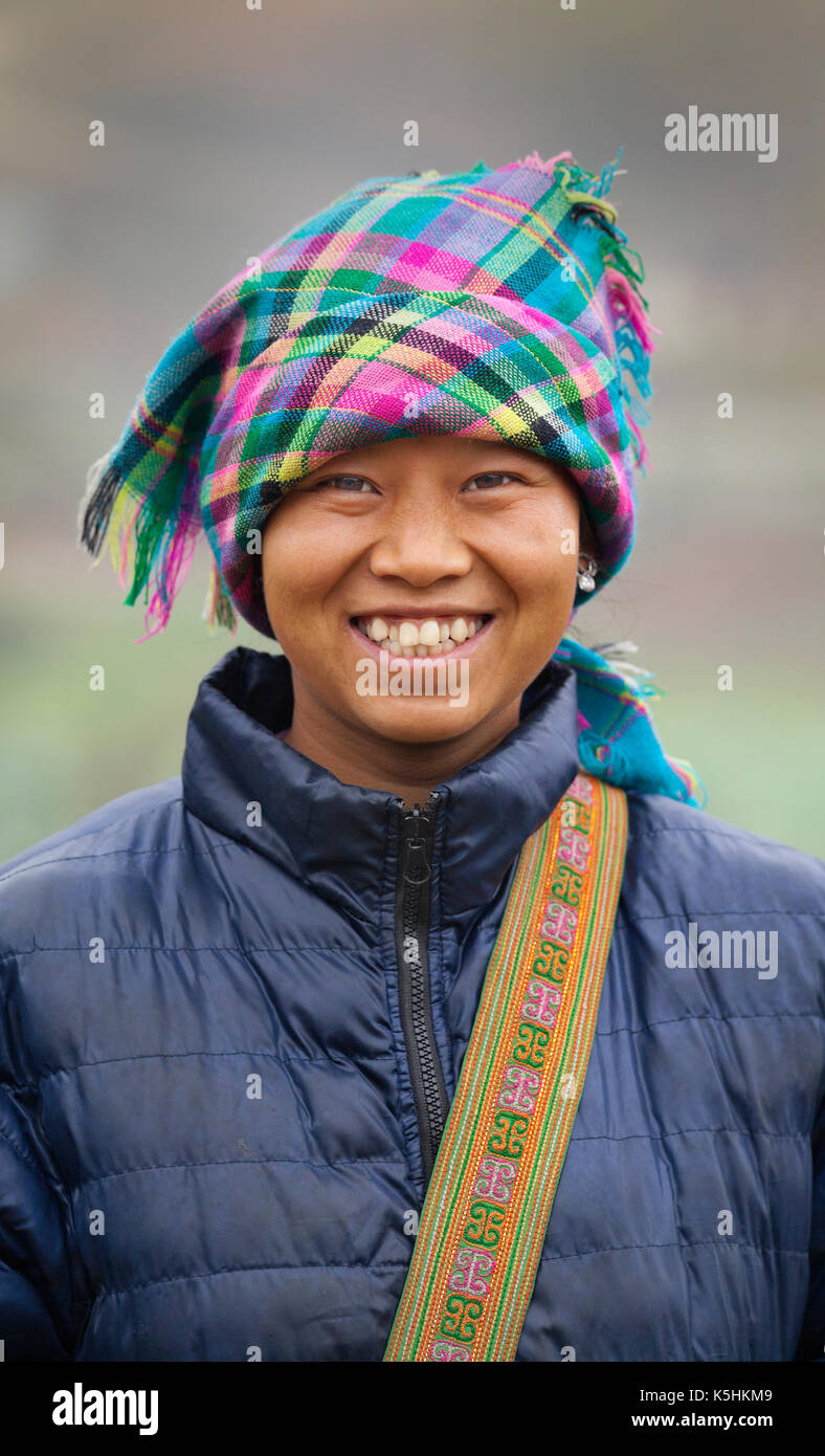 Hmong Bergvolk, Sapa, Vietnam, lokale Reiseführer Stockfoto