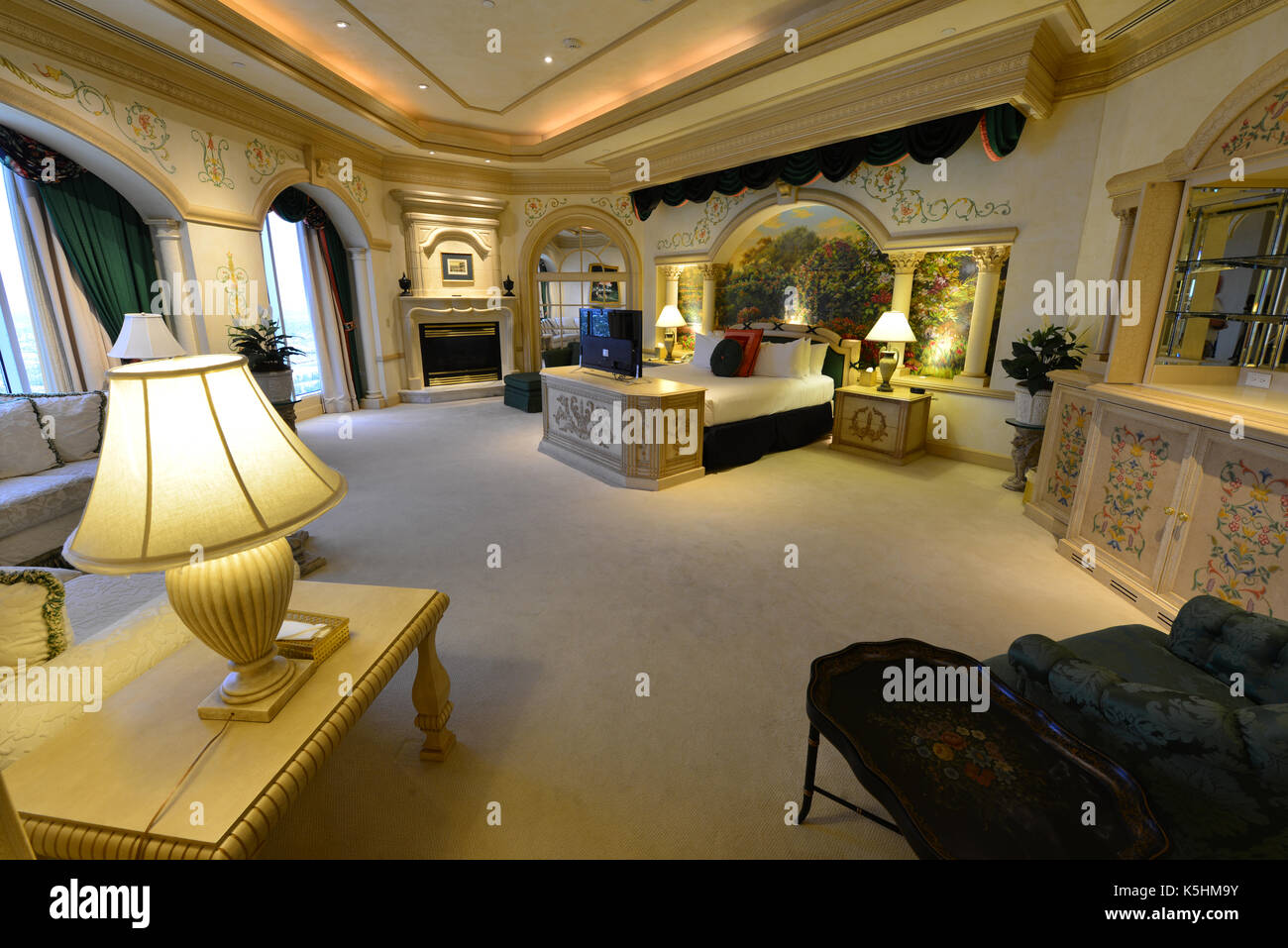 Die Suite im Hilton Hotel, dass Elvis Presley in den frühen 70er Jahren  verwendet Stockfotografie - Alamy