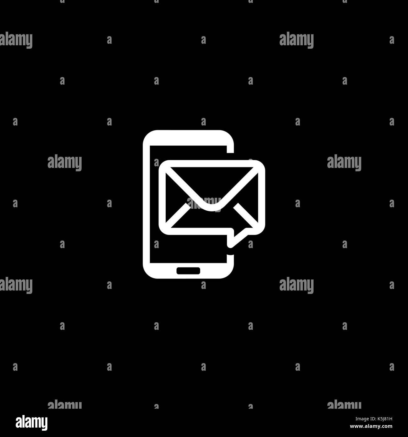 Mobile Marketing Symbol. Flache Bauform. Stock Vektor Mobile Marketing Symbol. Flache Bauform. Stock Vektor