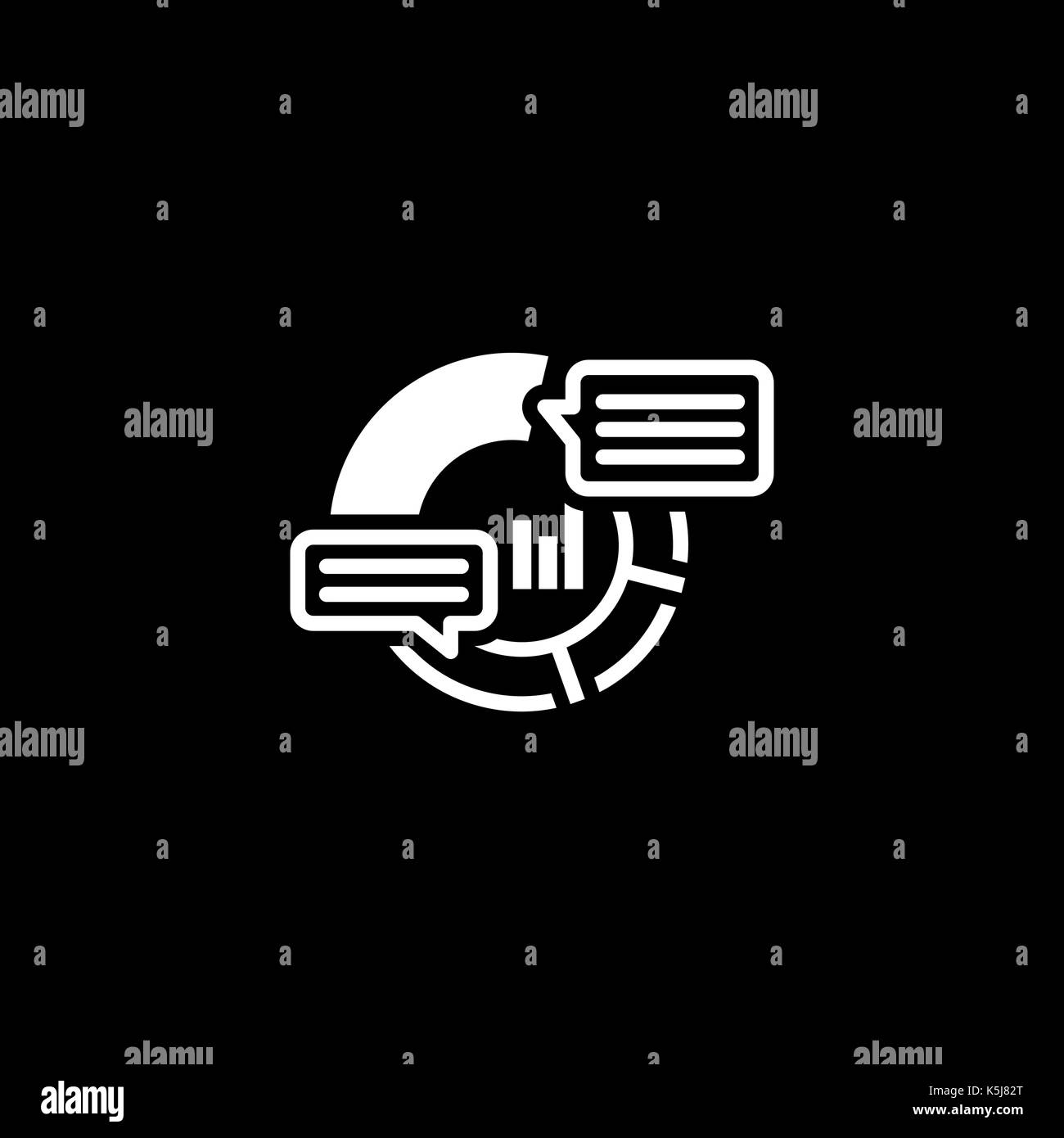 Analytik-Symbol. Flaches Design. Stock Vektor