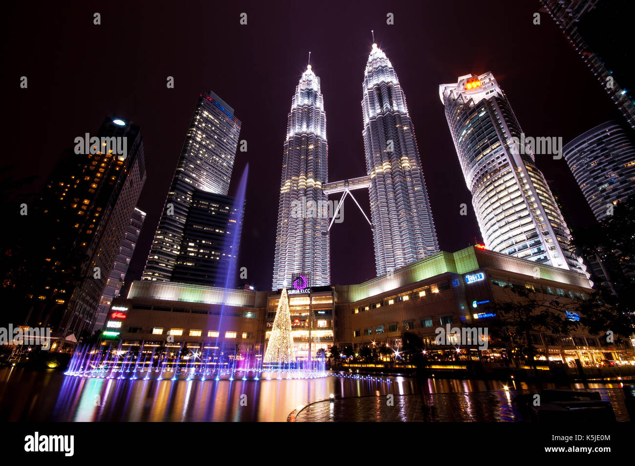 KLCC Christmas Night View Stockfoto