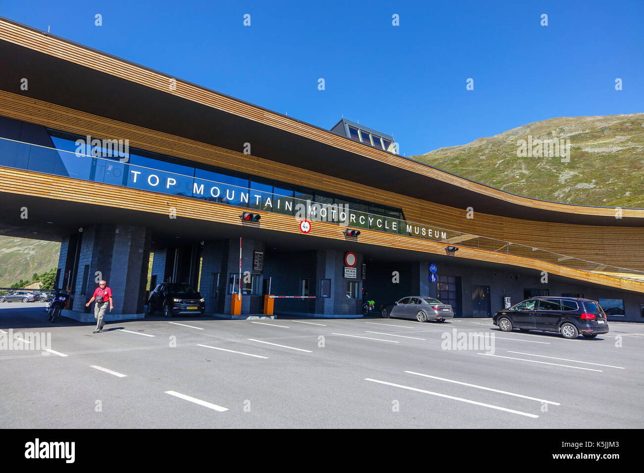 Timmelsjoch, Österreich Italien Grenze Stockfoto