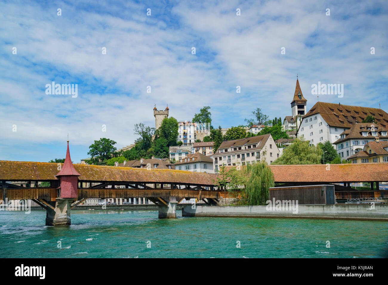 Die historische Spreuerbrücke bei Luzerner, Schweiz Stockfoto