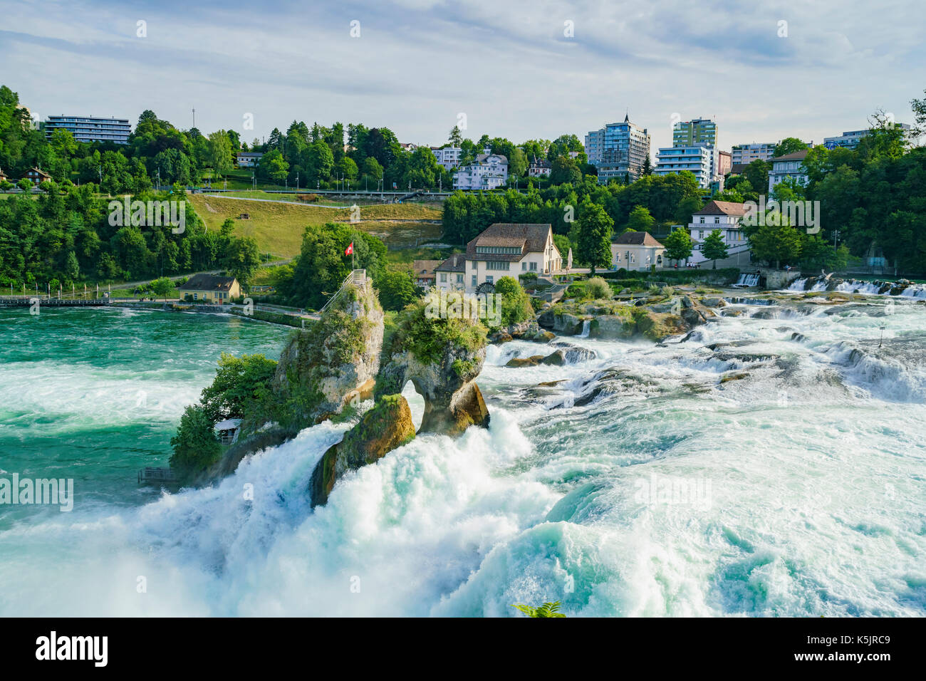 Der größte Wasserfall - Rheinfälle in Europa, Zürich, Schweiz Stockfoto