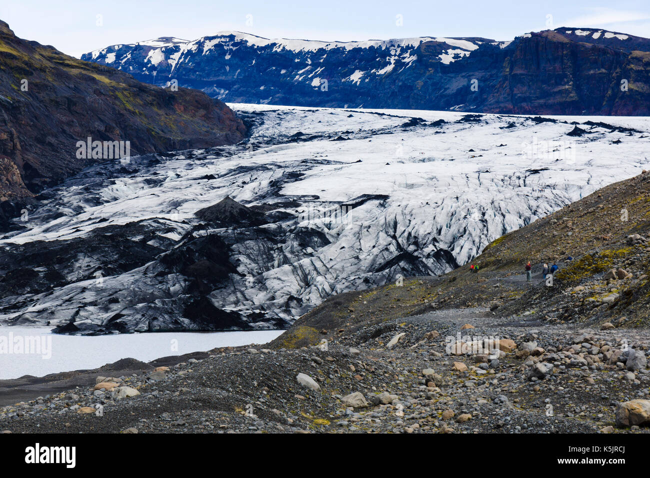 Sólheimajökull Gletscher, Island Stockfoto