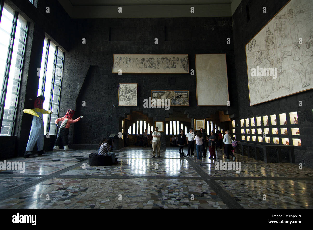 Mexiko City, Mexiko - 2012: Innenraum des Anahuacalli Museum, erstellt von Diego Rivera. Stockfoto