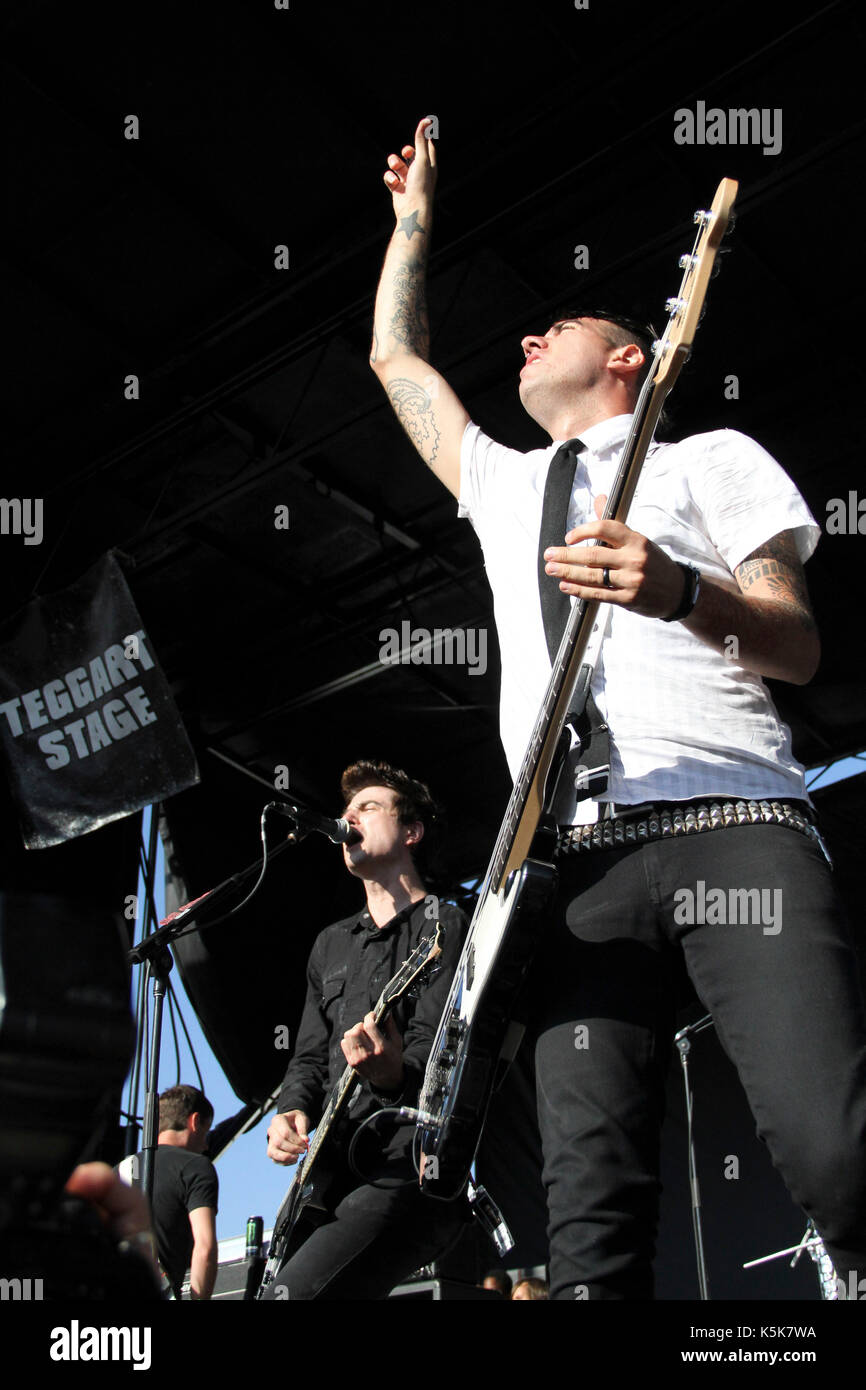 Anti-Flag durchführen 2010 Vans Warped Tour Fairplex Pomona, CA. Stockfoto