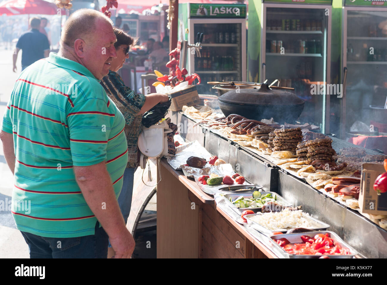Die jährliche Leskovac Grill Festival, auch als Grill Woche bekannt, Serbien Stockfoto