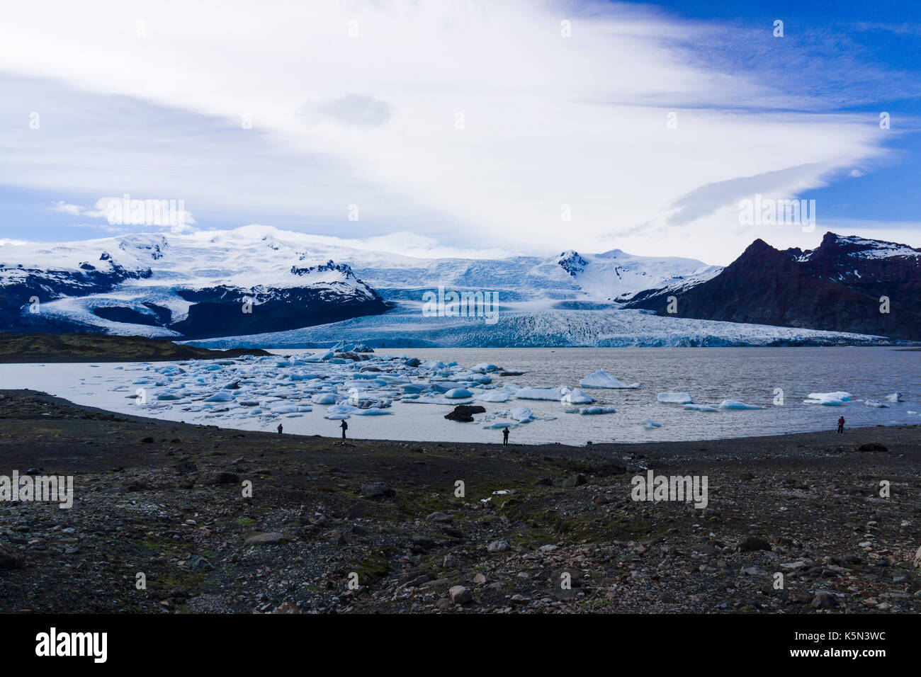 Fjallsárlón Gletschersee, Island Stockfoto