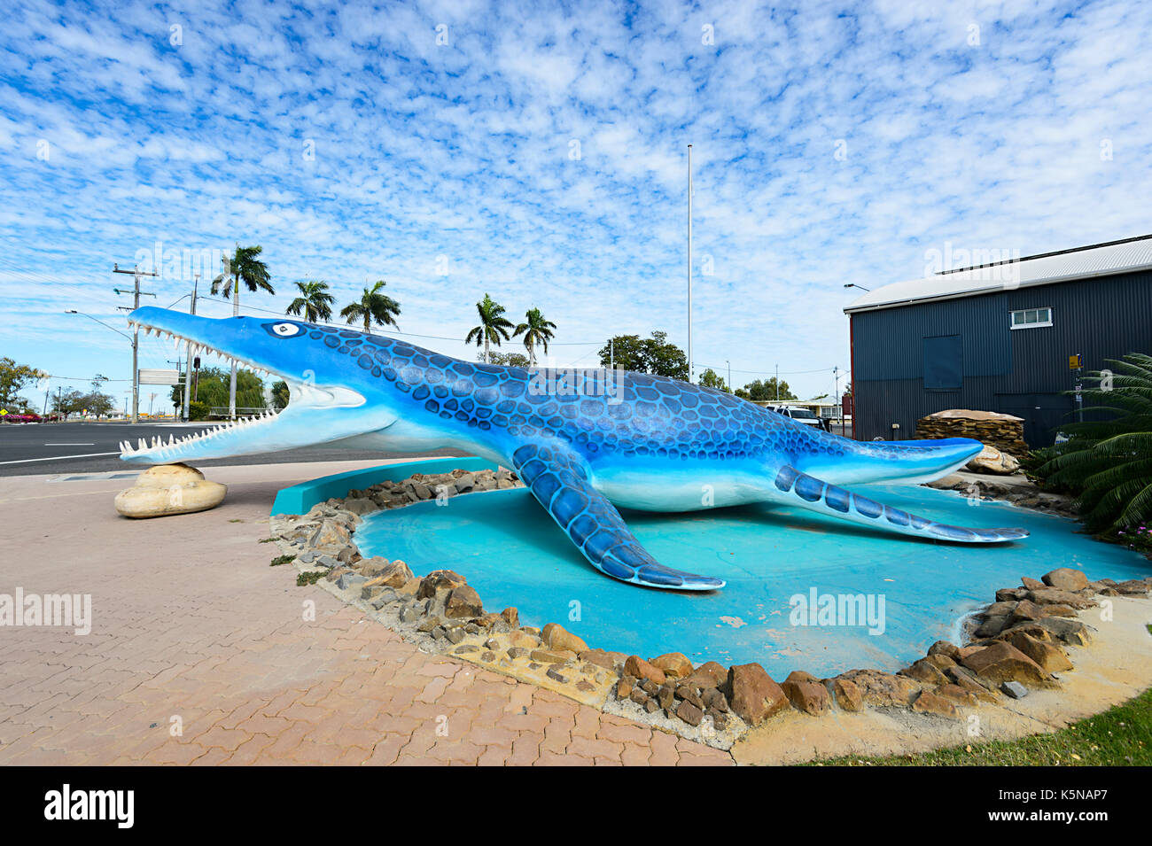 Dinosaurier Ausstellung bei Kronosaurus Korner, Richmond, Queensland, Queensland, Australien Stockfoto