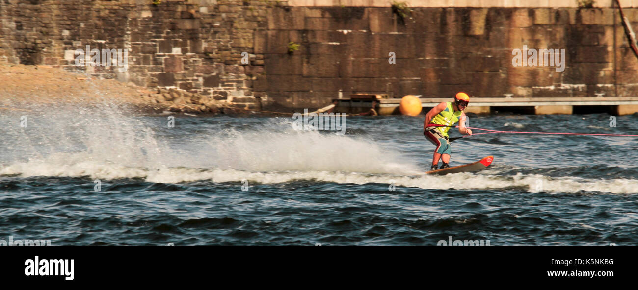 Ntm 12 britischen National Water Ski Racing an der Cardiff Bay, September 2017 Stockfoto