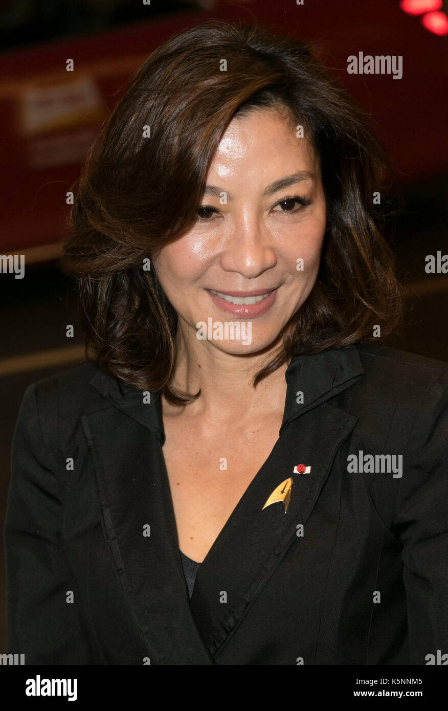 Toronto, Kanada. 10 Sep, 2017. Michelle Yeoh besucht die Premiere von "Brad's Status' während der 42 Toronto International Film Festival, tiff, an Elgin Theater in Toronto, Kanada, am 09. September 2017. - Keine LEITUNG SERVICE - Foto: Hubert Boesl/dpa/Alamy leben Nachrichten Stockfoto