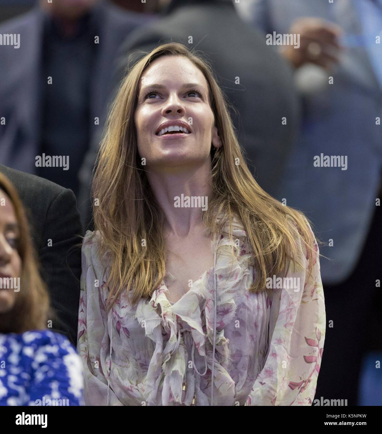 Hillary Swank anwesend für US Open Tennis Championships - SAT, Arthur Ashe Stadium, Flushing, NY September 9, 2017. Foto: Lev Radin/Everett Collection Stockfoto