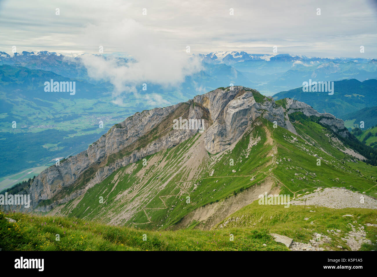 Super Landschaft über den Pilatus, Luzern, Schweiz Stockfoto