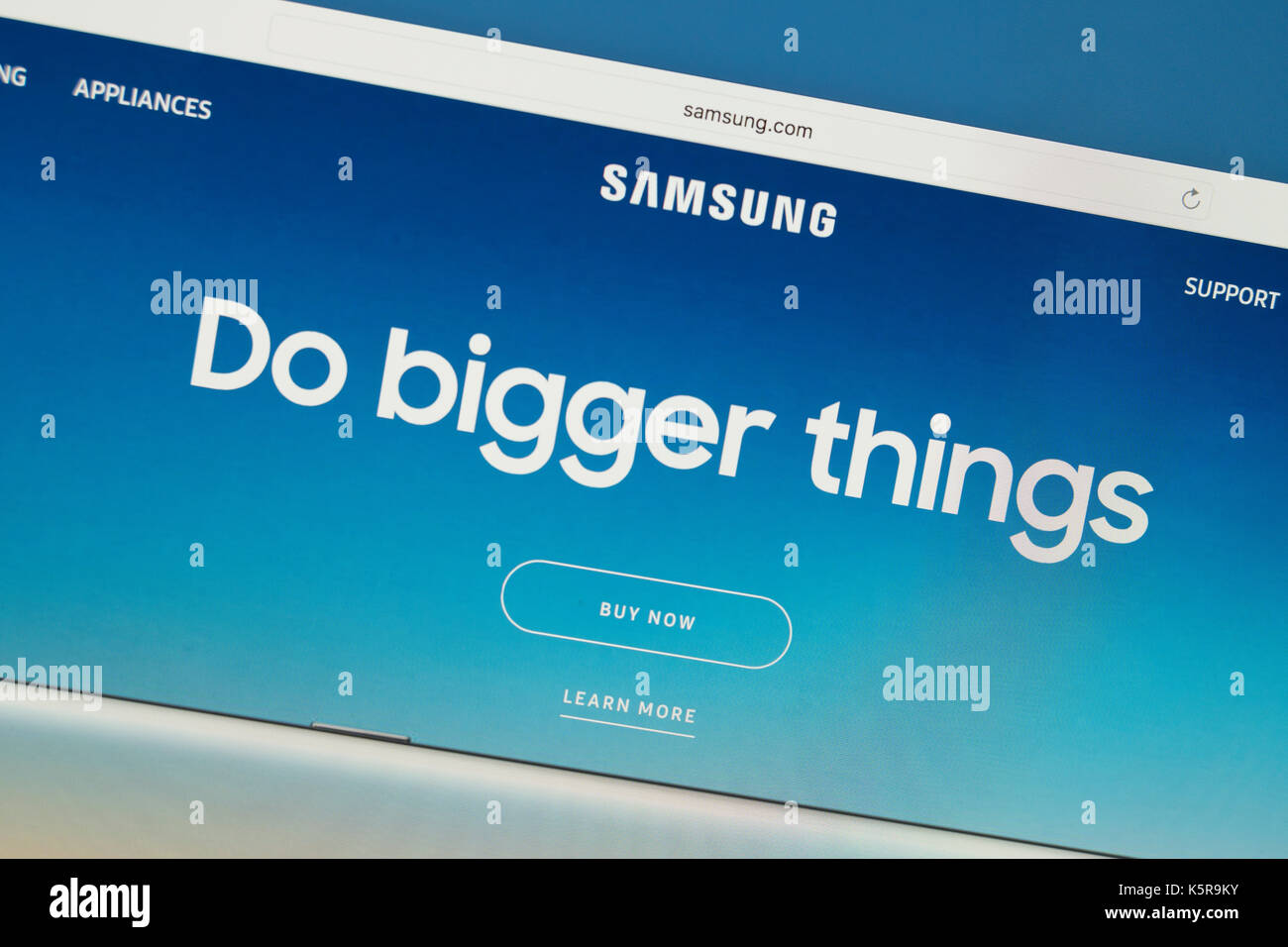 Samsung Logo. Samsung Webseite. Stockfoto