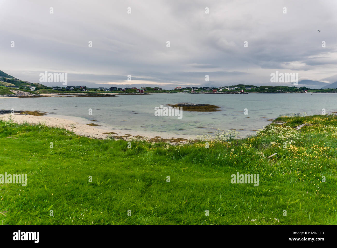 Landschaft von Dorf in Norwegen, Skandinavien Stockfoto