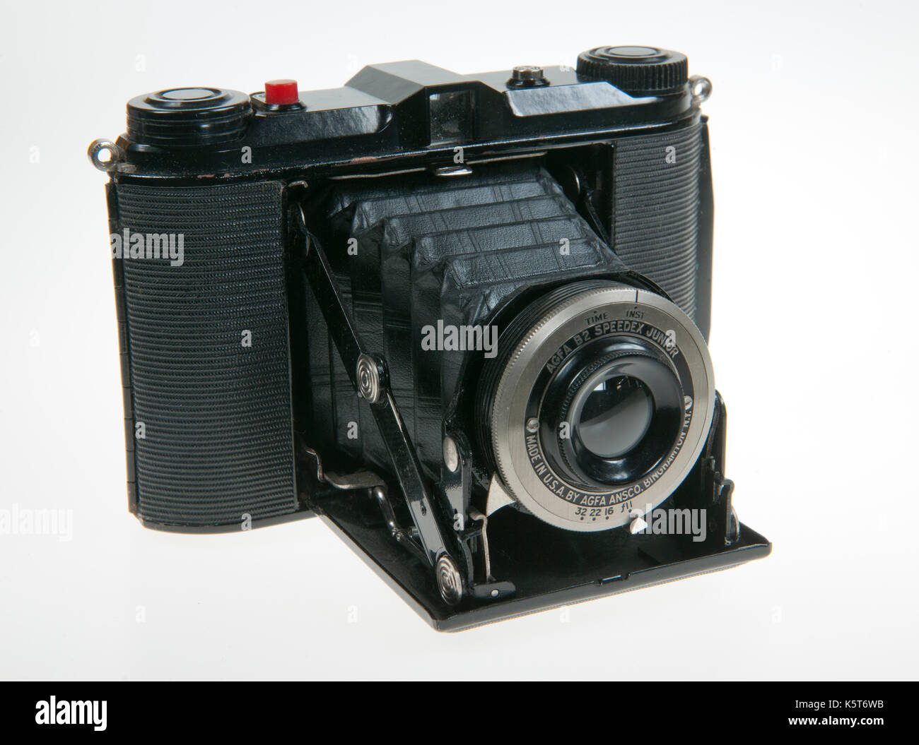 Agfa Ansco Speedex Junior B2 Rollfilm falten Kamera c 1940 - hergestellt in den USA Stockfoto