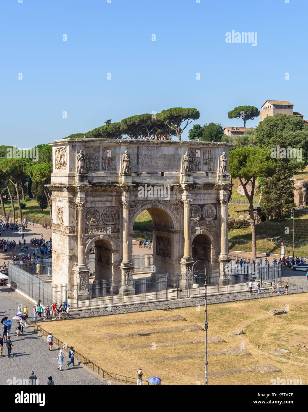 Triumphbogen des Konstantin vom Kolosseum, Rom, Italien Stockfoto