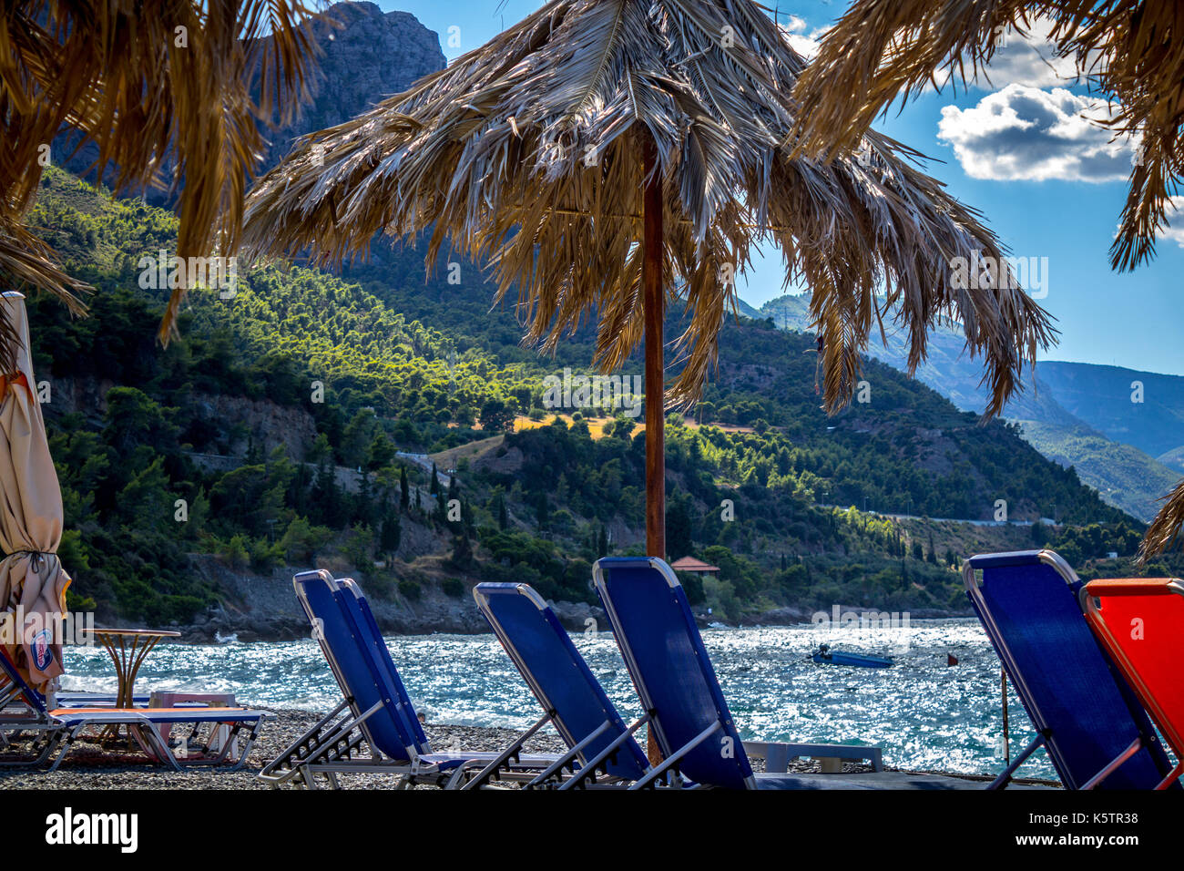 Leere windigen Sommer Strand Stockfoto