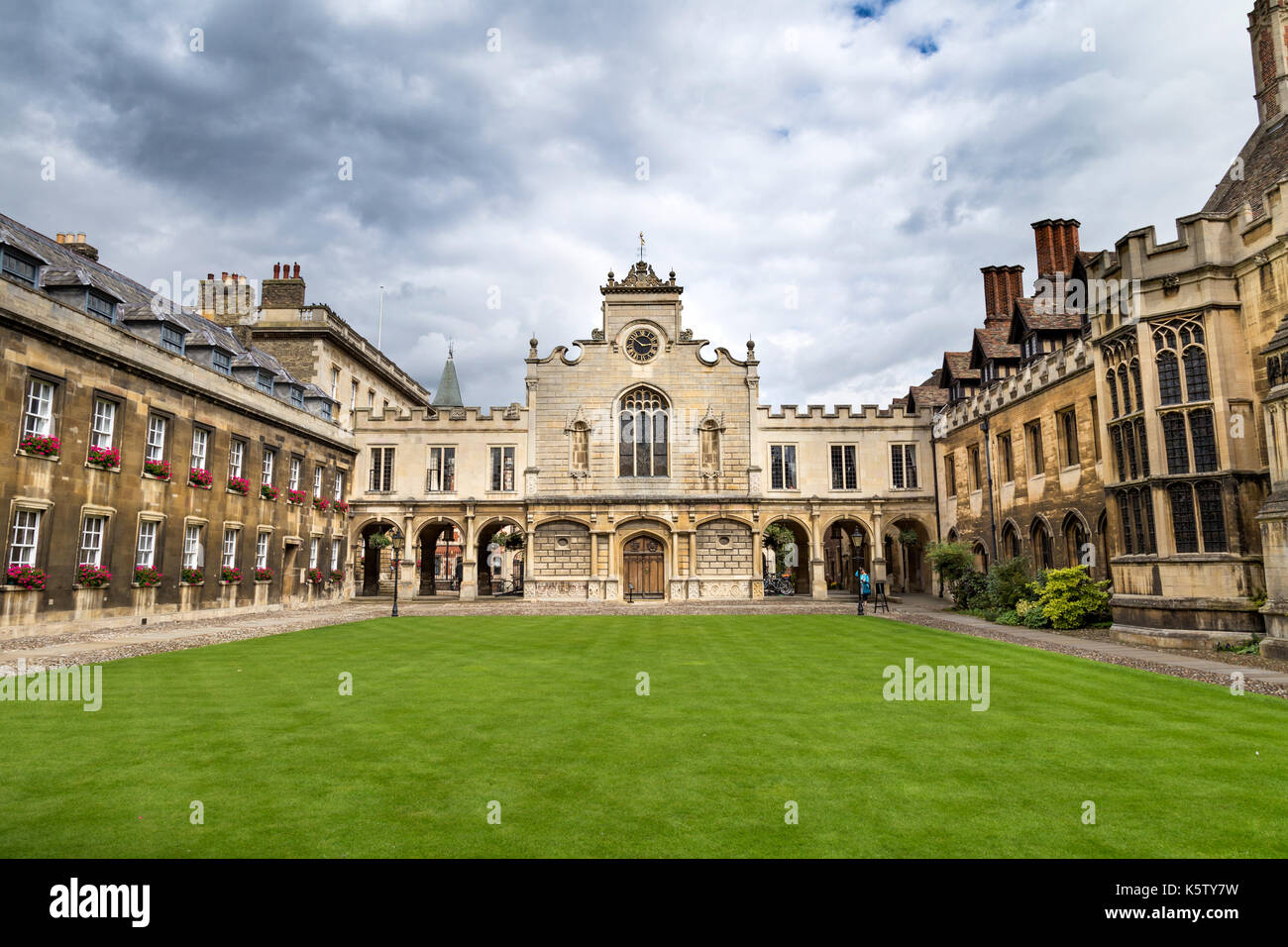 Das alte Gericht Peterhouse College, Cambridge, Großbritannien Stockfoto