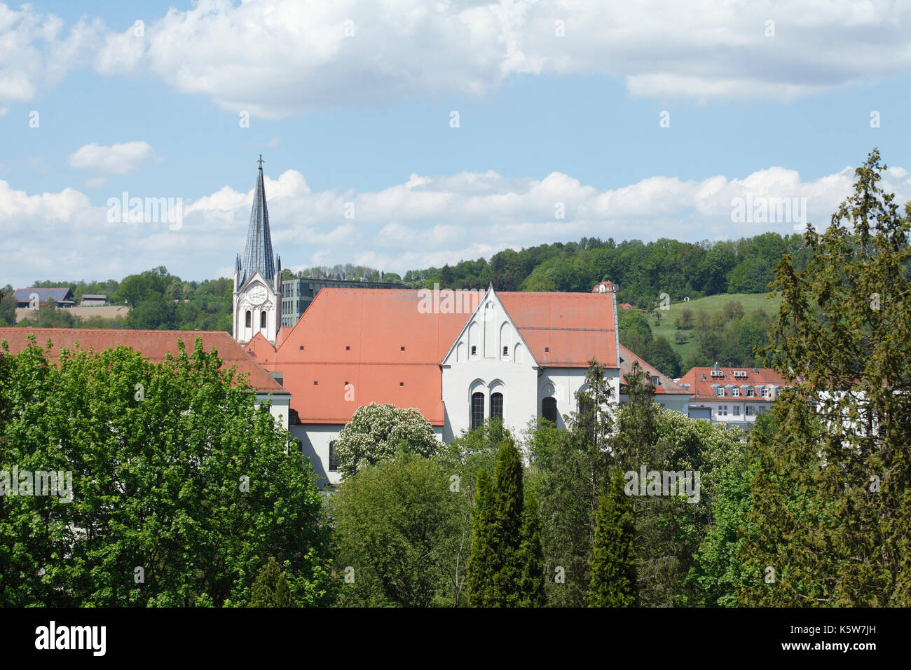 Universität mit Pfarr- und Universitätskirche St. Nikola, Passau, Niederbayern, Bayern, Deutschland, GermanyEurope Stockfoto