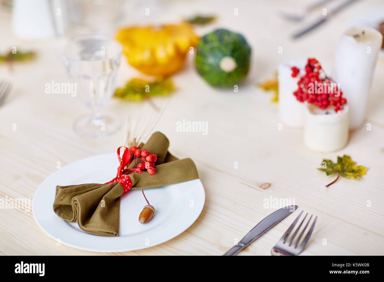 Für Festlichkeiten serviert. Stockfoto