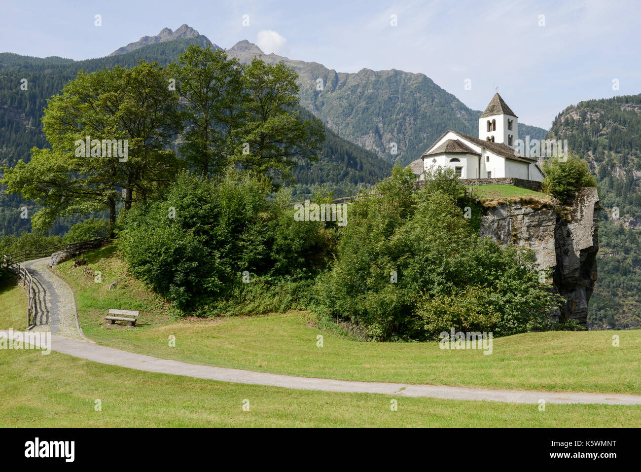 San Martino Kirche in Calonico auf die Leventina in der Schweiz Stockfoto