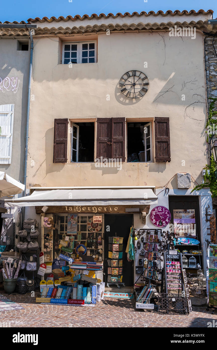 Commerce Dorf mittelalterlichen du Castellet Var Frankreich Stockfoto