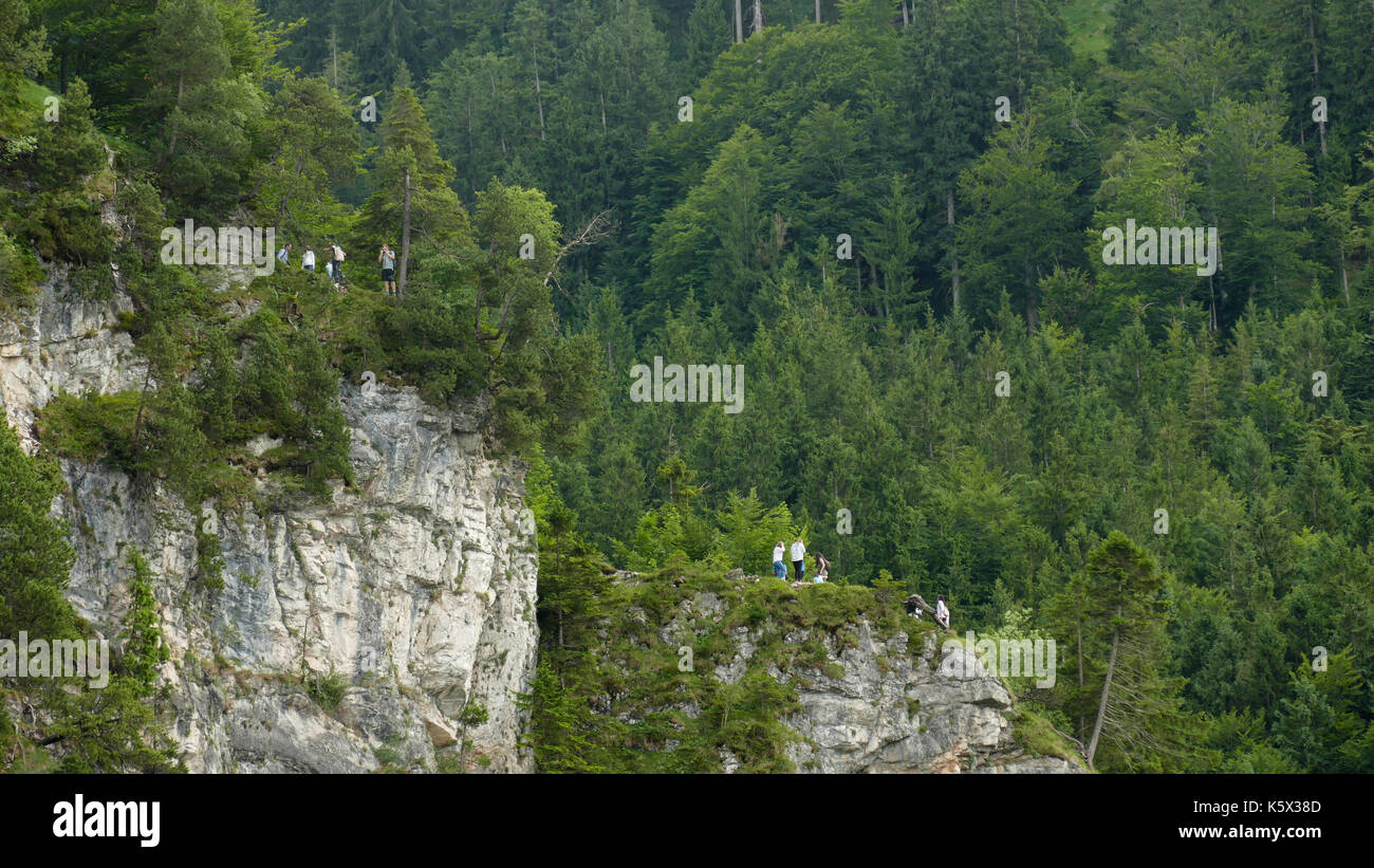 Mit Blick auf die Landschaft von Bergen Stockfoto