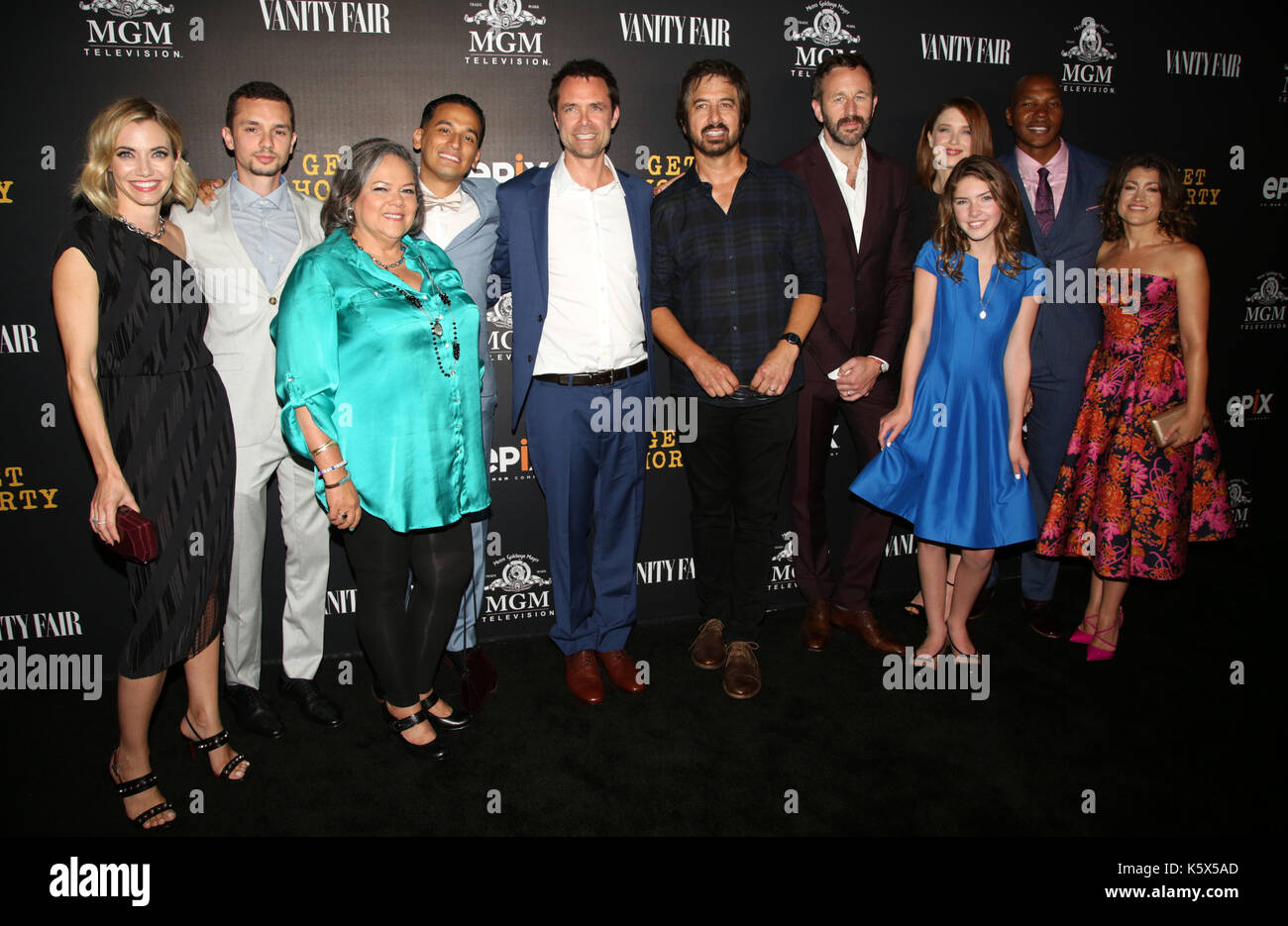 Red Carpet Premiere von epix Original Serie "Get Shorty" bei Pacific Design Center - Silver Screen Theater - Ankunft mit: Megan Stevenson, Sasha Feldman, Lidia Porto, Goya Robles, Davey Holmes, Ray Romano, Chris O'Dowd, Lucy Walters, Carolyn Dodd, Isaak, Sarah Zauntritte Wo: Los Angeles, California, United States Wann: 10 Aug 2017 Quelle: Brian/WENN.com Stockfoto