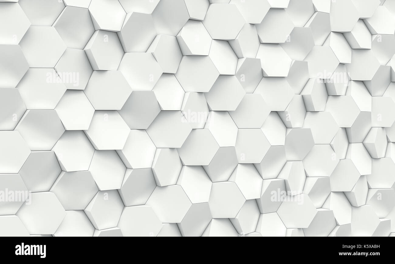 Hexagon geometrischen Hintergrund 3D Rendering image Stockfoto