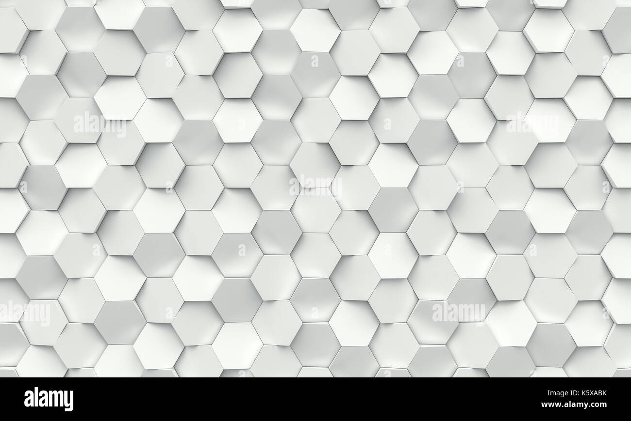 Hexagon geometrischen Hintergrund 3D Rendering image Stockfoto