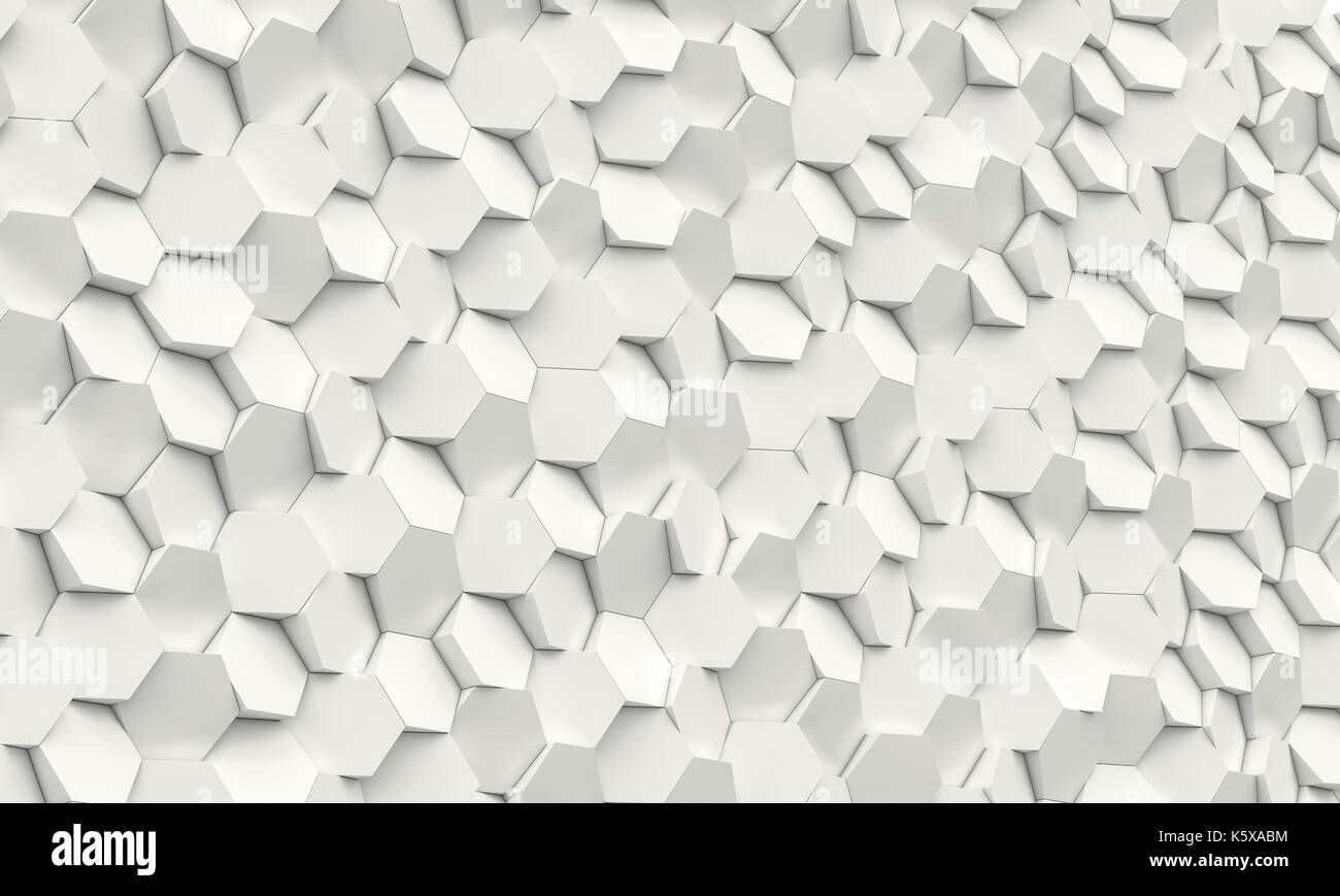 Hexagon geometrischen Hintergrund 3D Rendering image Stockfoto