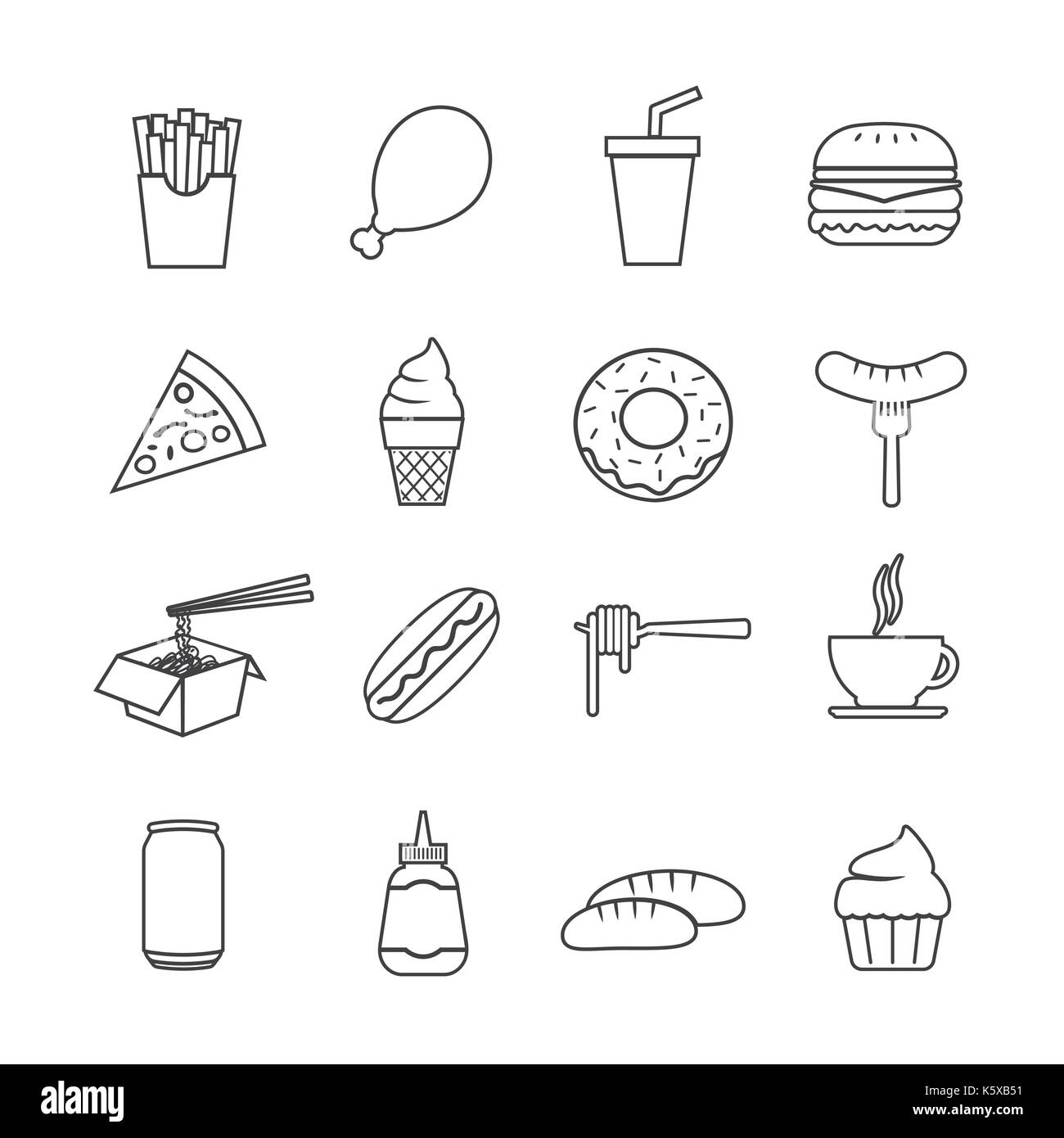Fast food Symbol Stock Vektor