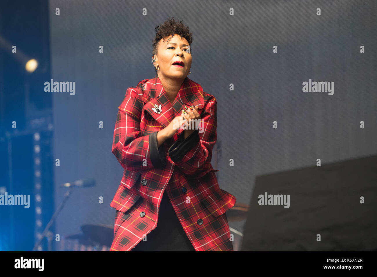 London, Großbritannien. September 2017. Emeli Sandé tritt während Radio 2 Live im Hyde Park 2017 am 10. September 2017 in London auf. England. Kredit: Jason Richardson/Alamy Live News Stockfoto