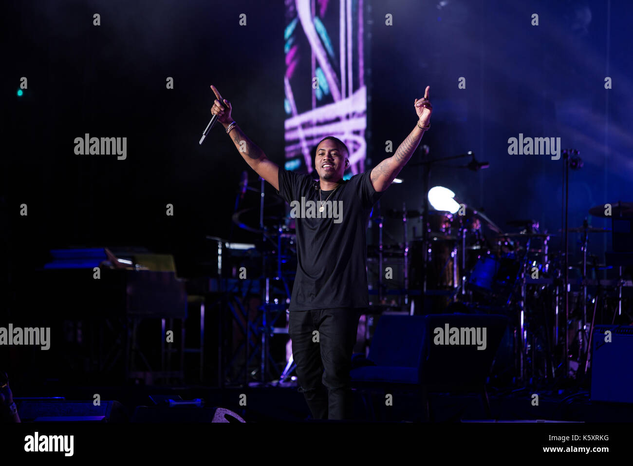 Toronto, Kanada. 10. September 2017. NAS führt in der Budweiser Stadium in Toronto, auf seinem Co - überbrückungskosten Tour mit Ms. Lauryn Hill. Credit: Bobby Singh/Alamy leben Nachrichten Stockfoto