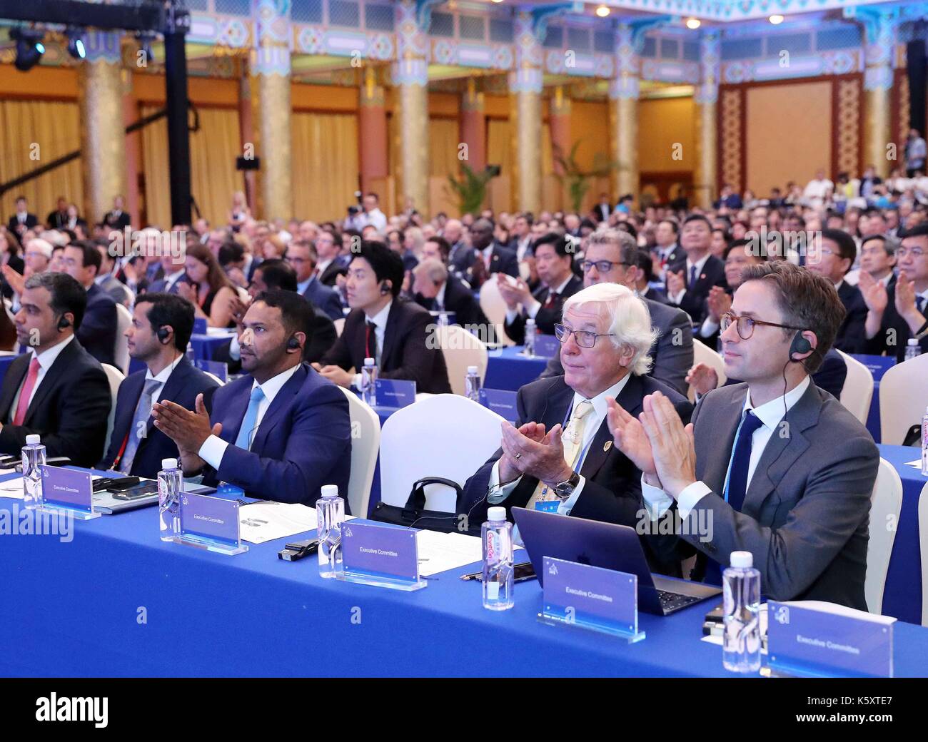 Peking, China. 11 Sep, 2017. Die 22. jährliche Konferenz und Generalversammlung der Internationalen Vereinigung der Verfolger öffnet in Peking, der Hauptstadt von China, Sept. 11, 2017. Credit: Liu Weibing/Xinhua/Alamy leben Nachrichten Stockfoto