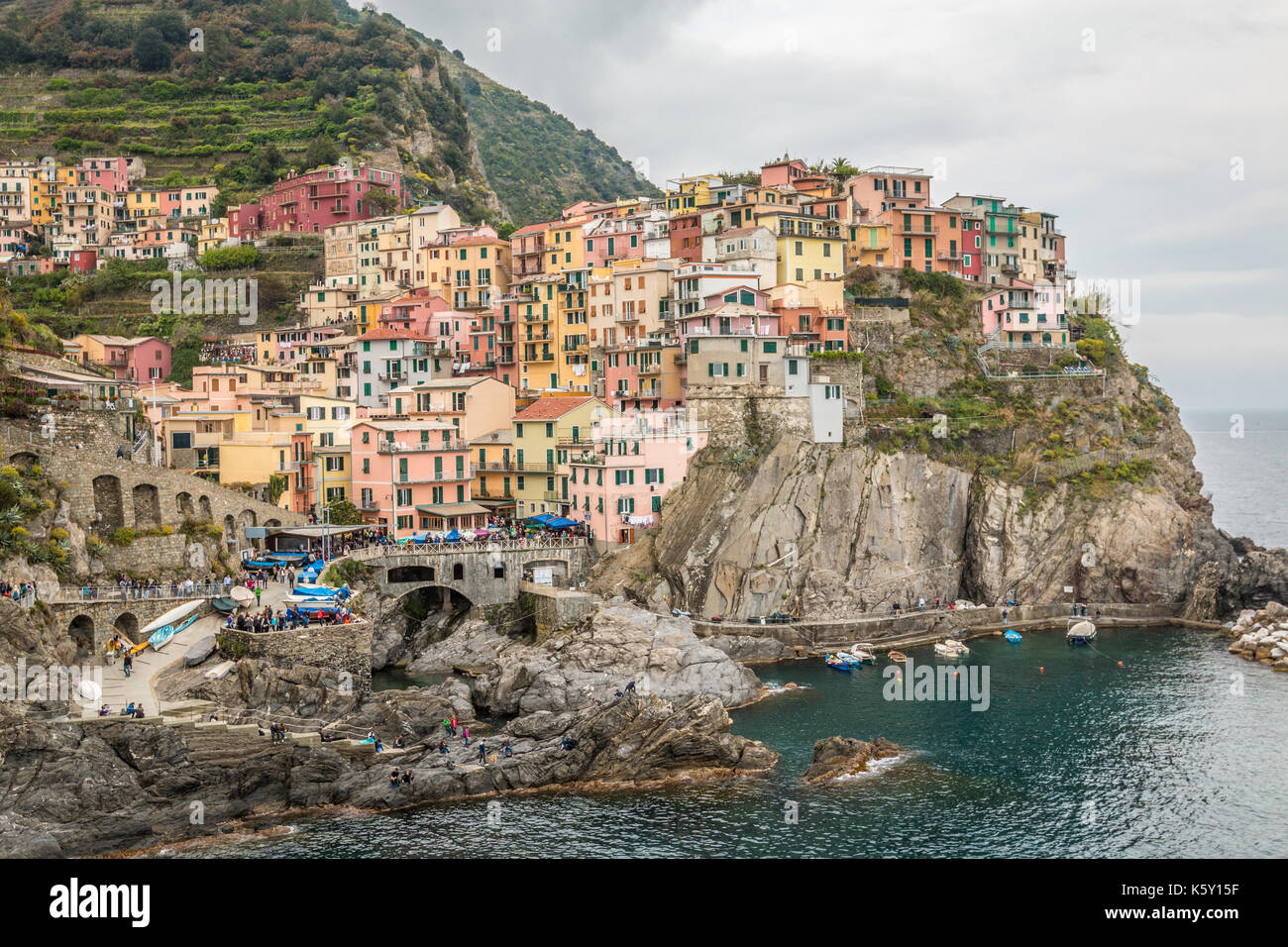 Manarola cinque terre Italien Stockfoto