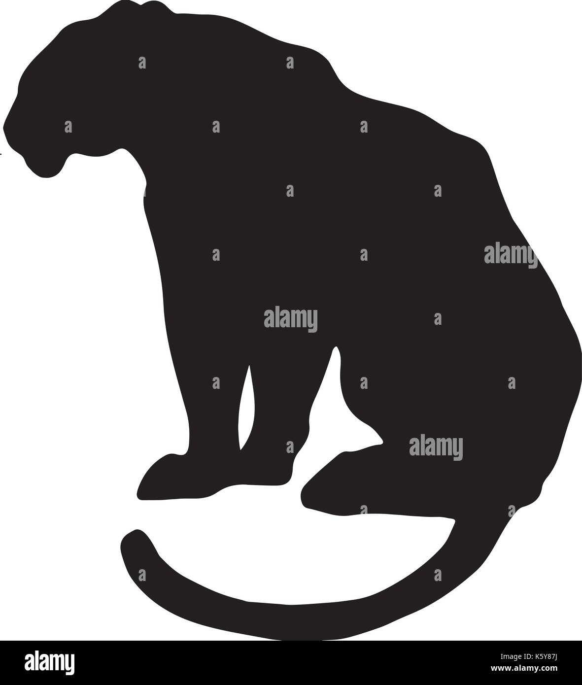 Tiger Silhouette Stock Vektor