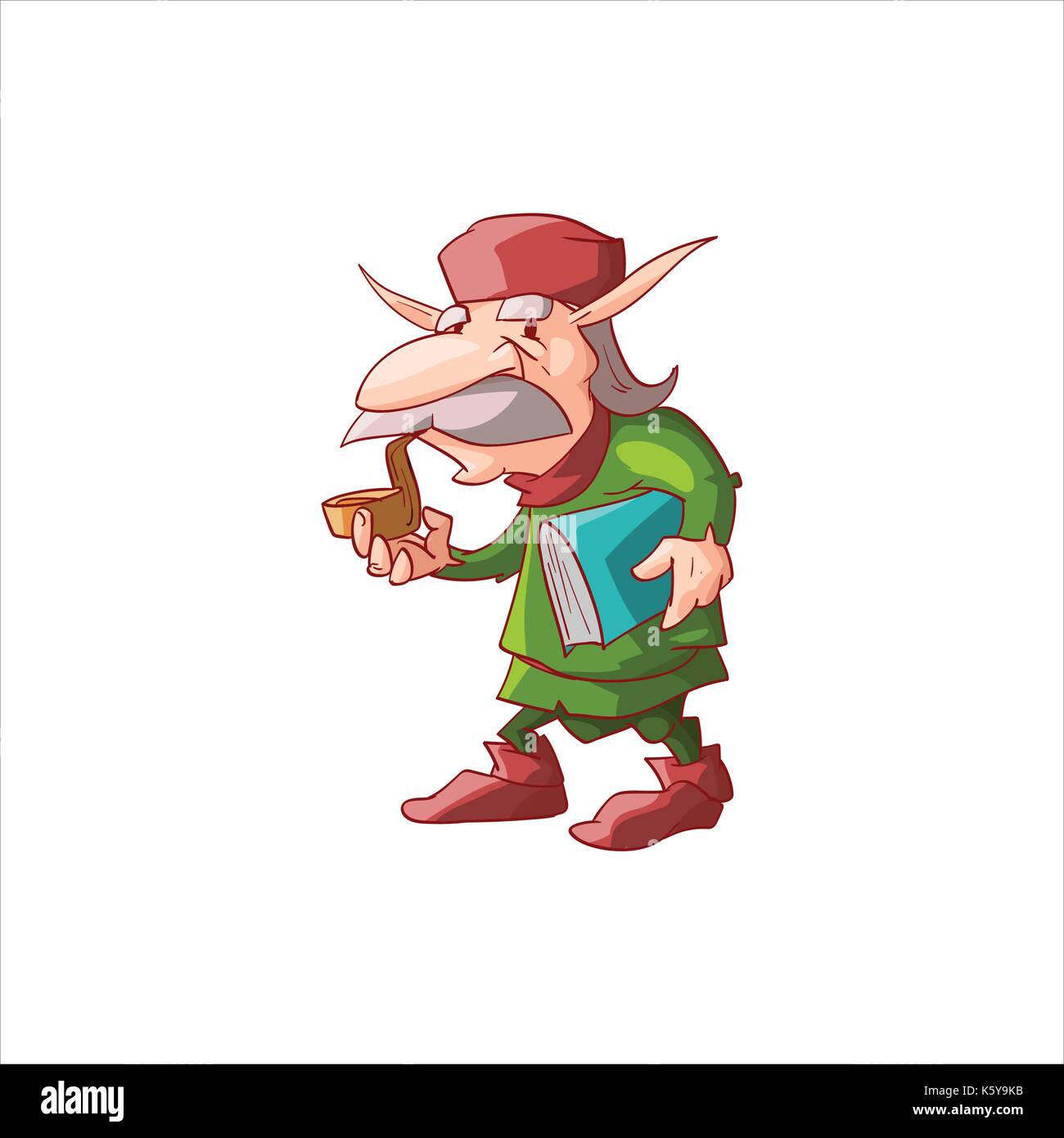 Vektor Zwerg, Gnome oder Weihnachten Elf Stock Vektor