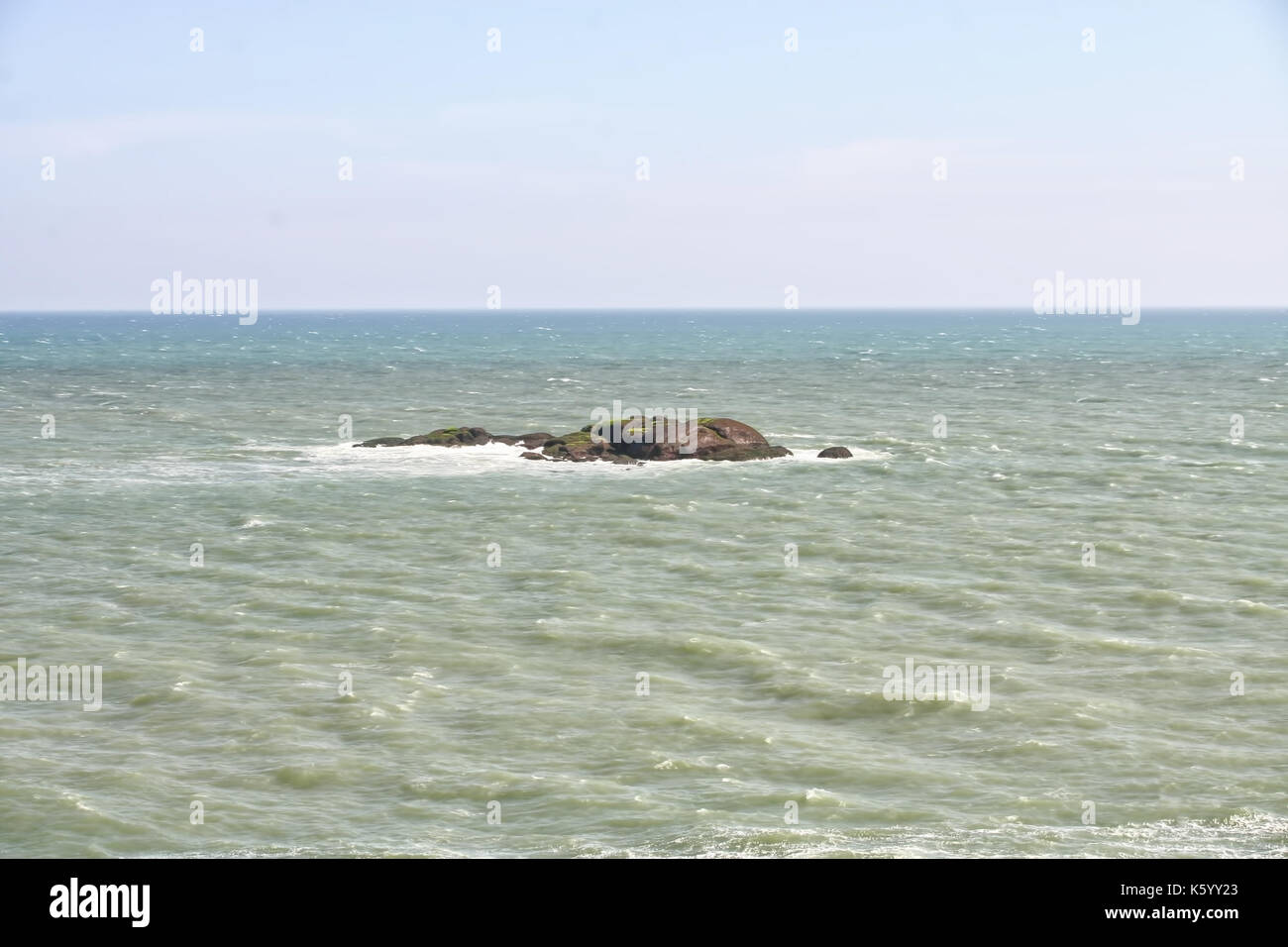 Blick auf das Meer bei Rameshvaram in Indien Stockfoto