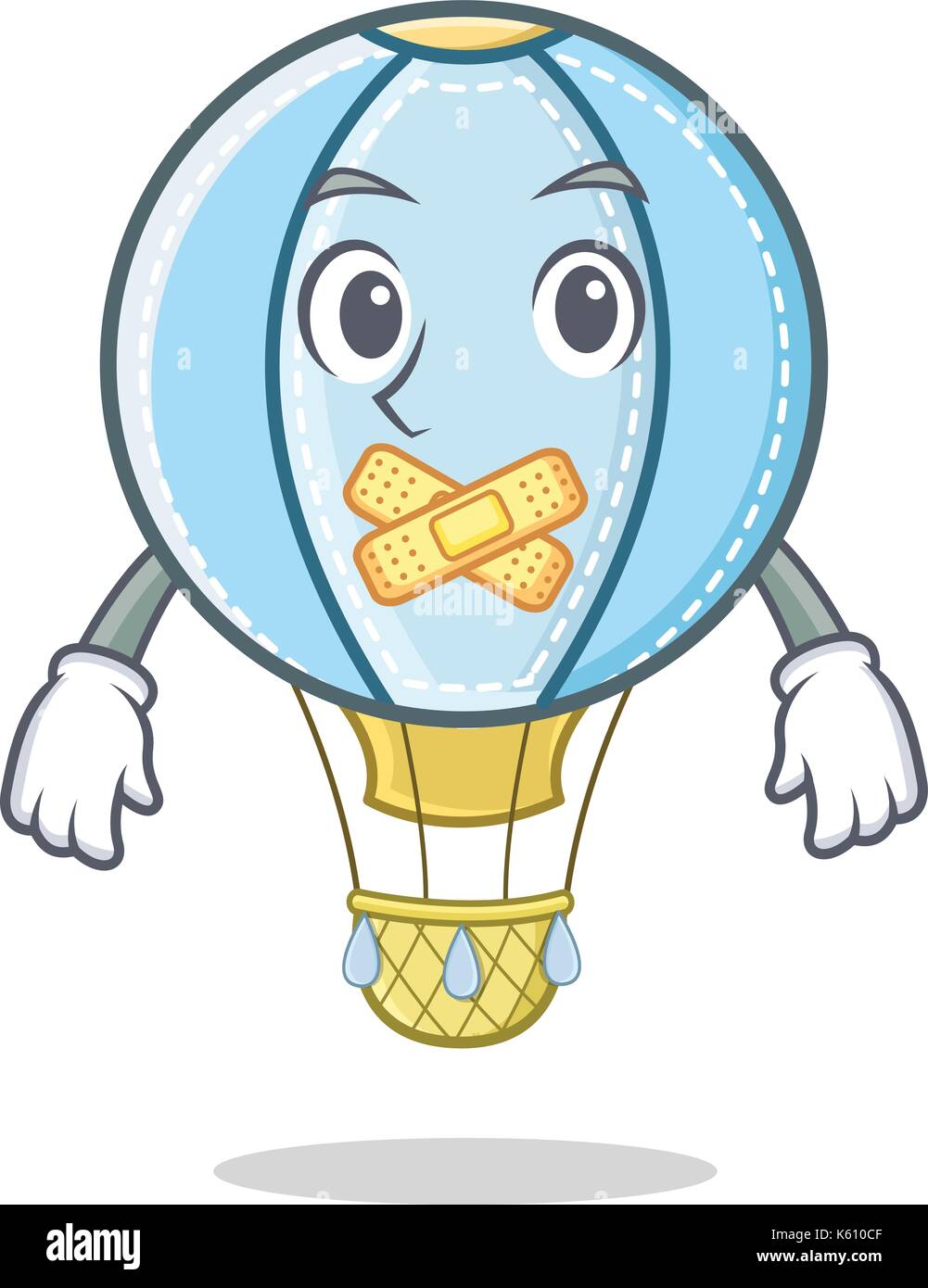 Silent air Balloon Charakter Cartoon Stock Vektor