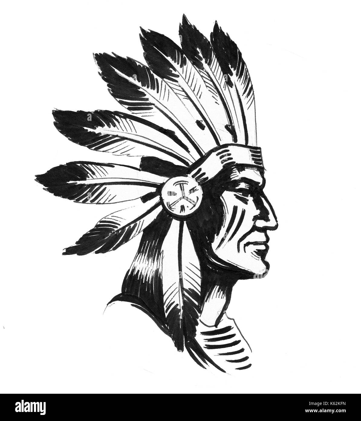 American Indian Head Stockfoto