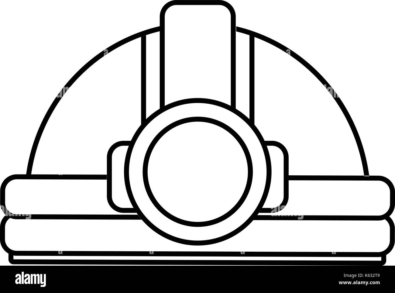 Bergbau Helm Icon, outline Style Stock Vektor