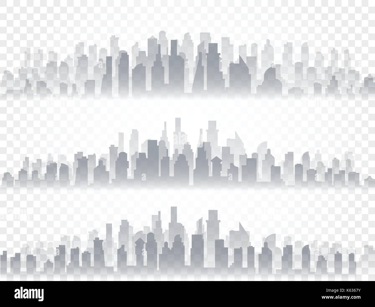 Vektor isoliert Silhouette der großen Stadt Stadt, Wolkenkratzer, Business Center. Dämmerung, blau Sonnenuntergang, Panorama der Stadt am Horizont, urban design Vector Illustration. Stock Vektor