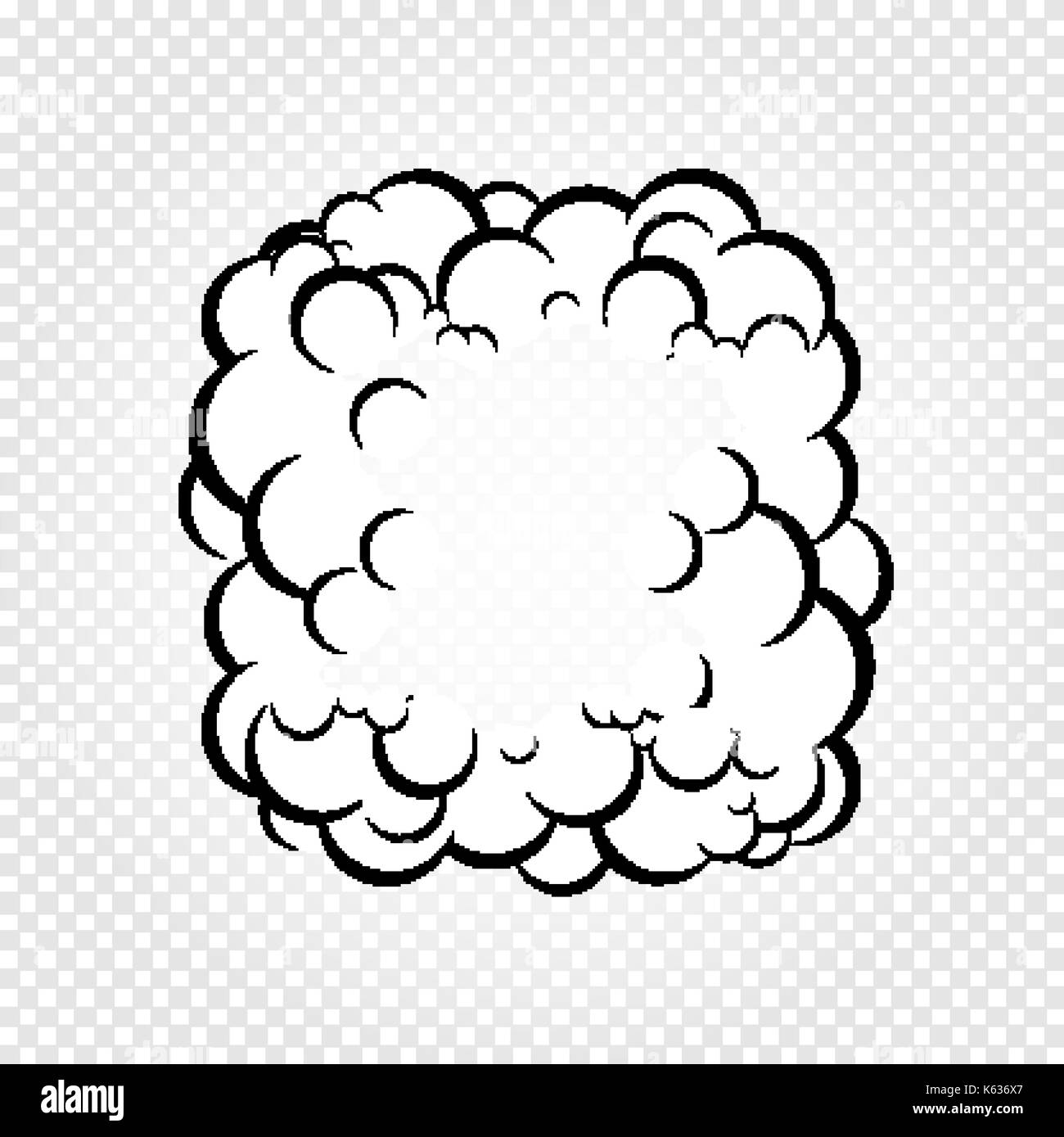 Isolierte cartoon Sprechblasen, Frames von Rauch oder Dampf, Comics dialog Cloud, Vector Illustration auf weißen transparenten Hintergrund. Stock Vektor