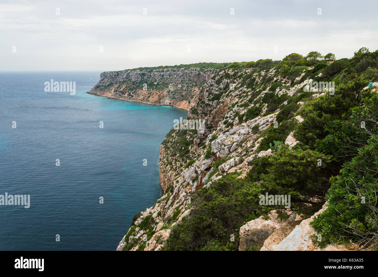 Felsen von La Mola Formentera Stockfoto