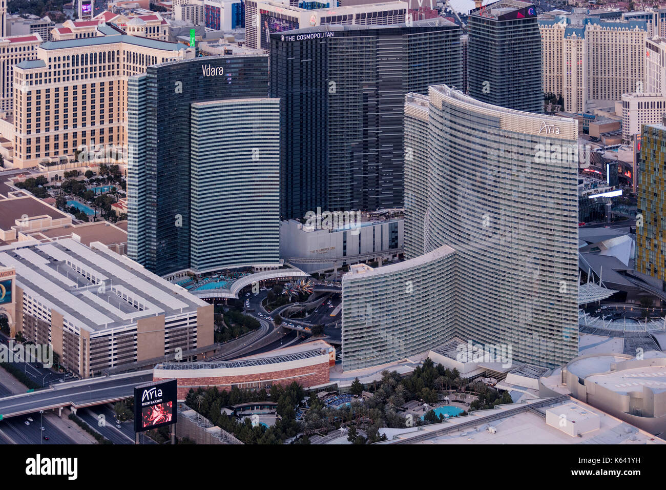 Aria Hotel Campus, Las Vegas, Nevada, USA Stockfoto