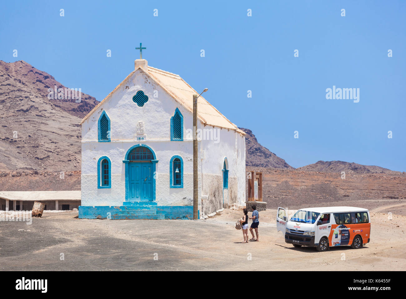 Kap Verde SAL Capela de Nossa Senhora da Piedade (Lady Mitleid Kapelle), Pedra de Lume Pedra di Lumi, Insel Sal, Kap Verde, Atlantik, Afrika Stockfoto